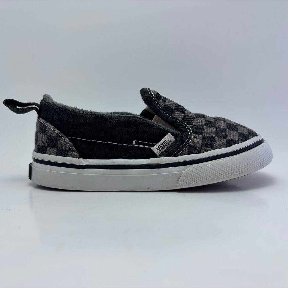 VANS Slip-On Velcro Toddler Shoes w/checkered Pattern Size 7C